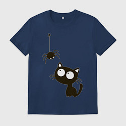 Мужская футболка Котик и паучек