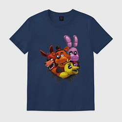 Футболка хлопковая мужская Five Nights At Freddys, цвет: тёмно-синий