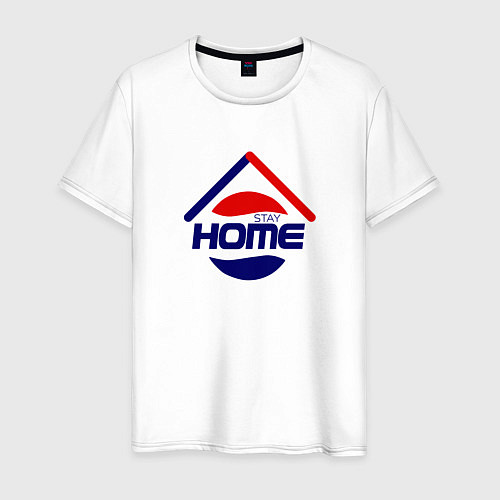 Мужская футболка Stay Home / Белый – фото 1