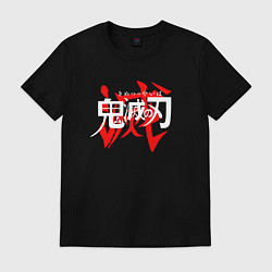 Футболка хлопковая мужская KIMETSU NO YAIBA, цвет: черный