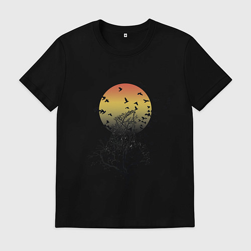 Мужская футболка Душа ворона / Черный – фото 1