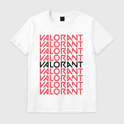 Футболка хлопковая мужская VALORANT, цвет: белый