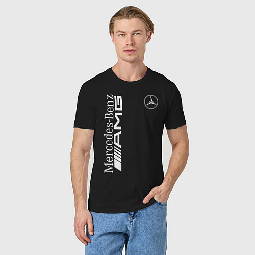 Мужская футболка MERCEDES-BENZ AMG / Черный – фото 3