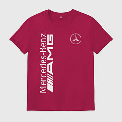 Футболка хлопковая мужская MERCEDES-BENZ AMG, цвет: маджента