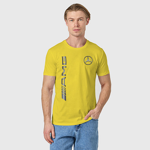 Мужская футболка MERCEDES-BENZ AMG / Желтый – фото 3