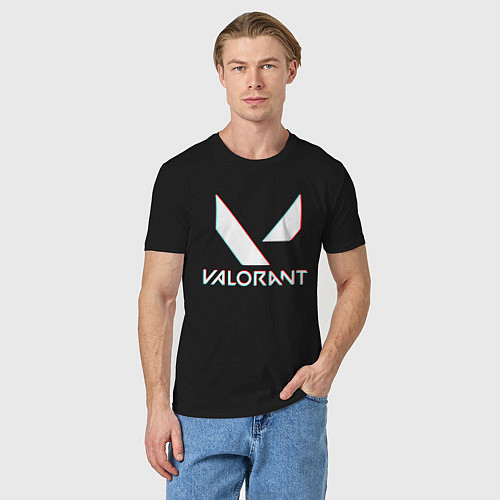 Мужская футболка VALORANT GLITCH / Черный – фото 3