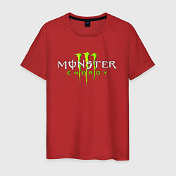 Футболка хлопковая мужская MONSTER ENERGY, цвет: красный