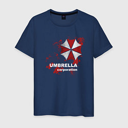 Футболка хлопковая мужская Umbrella цвета тёмно-синий — фото 1