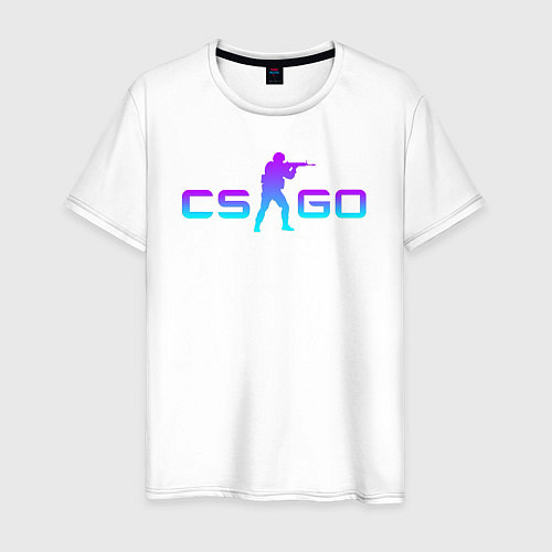 Мужская футболка CS GO NEON / Белый – фото 1