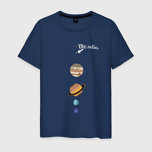 Мужская футболка Parade of planets / Тёмно-синий – фото 1