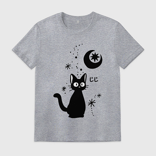 Мужская футболка Jiji Cat / Меланж – фото 1