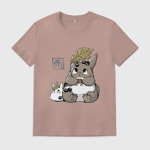 Мужская футболка Тоторо / Пыльно-розовый – фото 1