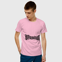 Футболка хлопковая мужская Амбиграмма Иллюминати цвета светло-розовый — фото 2