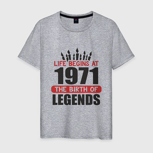 Мужская футболка 1971 - рождение легенды / Меланж – фото 1