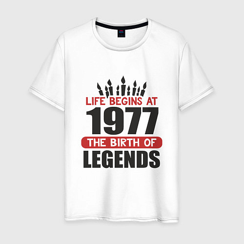 Мужская футболка 1977 - рождение легенды / Белый – фото 1