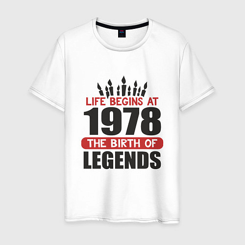 Мужская футболка 1978 - рождение легенды / Белый – фото 1