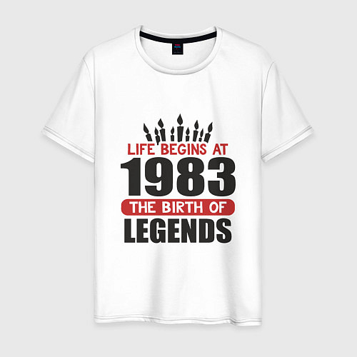 Мужская футболка 1983 - рождение легенды / Белый – фото 1