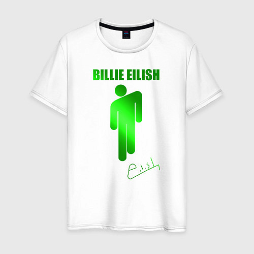 Мужская футболка Billie Eilish автограф / Белый – фото 1