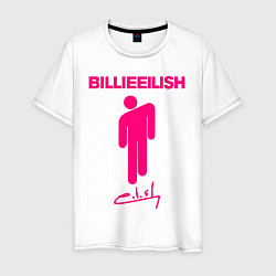 Футболка хлопковая мужская BILLIE EILISH, цвет: белый