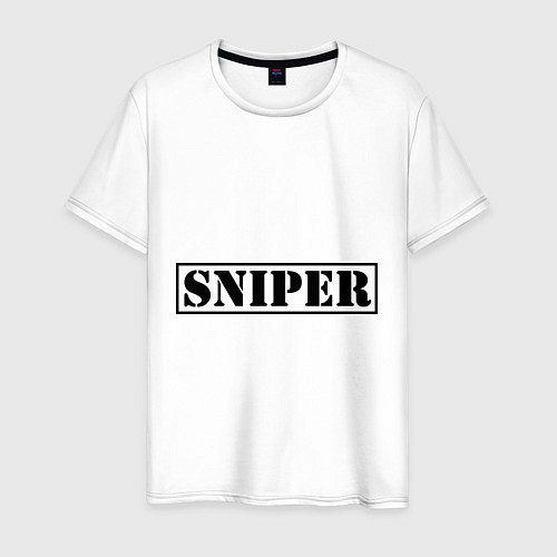 Мужская футболка Sniper / Белый – фото 1