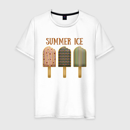 Мужская футболка Мороженое / Белый – фото 1