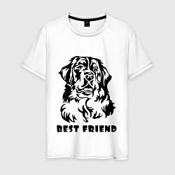 Футболка хлопковая мужская BEST FRIEND Z, цвет: белый