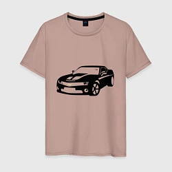 Футболка хлопковая мужская Chevrolet Z, цвет: пыльно-розовый