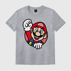 Футболка хлопковая мужская Mario, цвет: меланж