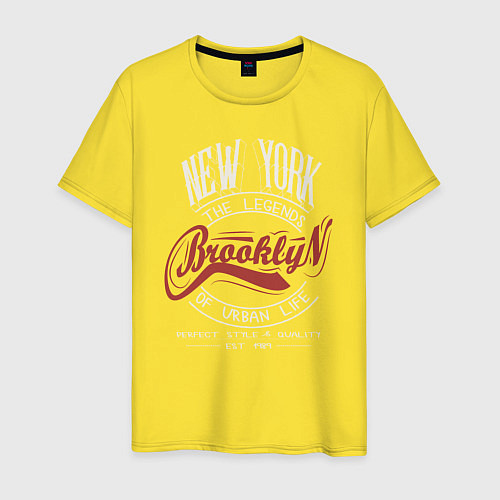 Мужская футболка Городские легенды Нью-Йорка / Желтый – фото 1