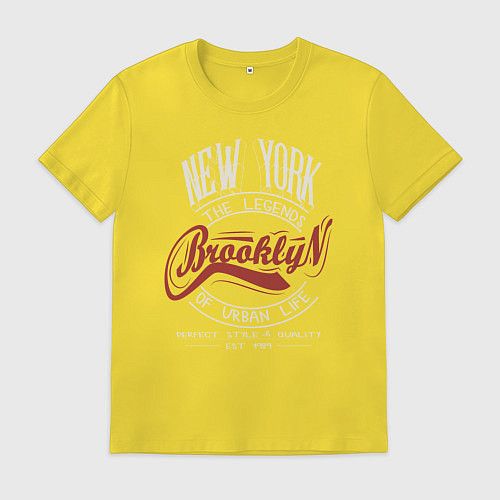 Мужская футболка Городские легенды Нью-Йорка / Желтый – фото 1