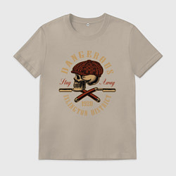 Мужская футболка Острые козырьки Череп и бритвы