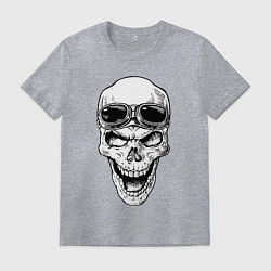 Мужская футболка Skull and glasses