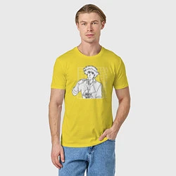 Футболка хлопковая мужская Спайк Шпигель Cowboy Bebop, цвет: желтый — фото 2