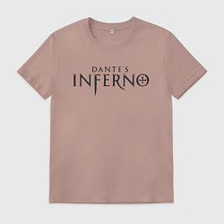 Футболка хлопковая мужская Ад Данте, цвет: пыльно-розовый