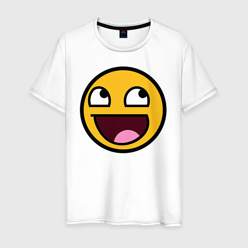 Мужская футболка Смайл / Белый – фото 1