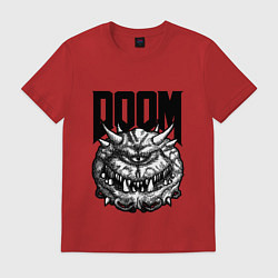Футболка хлопковая мужская КАКОДЕМОН DOOM Z, цвет: красный