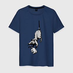 Футболка хлопковая мужская Крыса с антисептиком, цвет: тёмно-синий