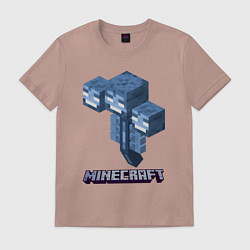 Футболка хлопковая мужская Minecraft game, цвет: пыльно-розовый