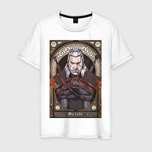 Мужская футболка The Witcher, Geralt, Ведьмак, / Белый – фото 1