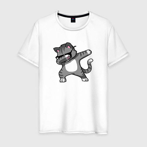 Мужская футболка Котик dub / Белый – фото 1
