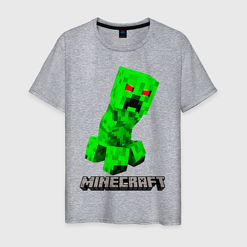 Мужская футболка MINECRAFT CREEPER / Меланж – фото 1