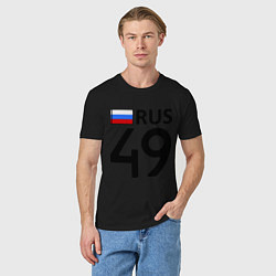 Футболка хлопковая мужская RUS 49, цвет: черный — фото 2