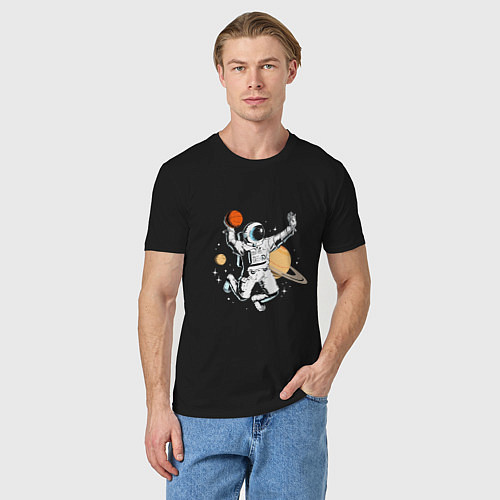 Мужская футболка Space bascetball / Черный – фото 3