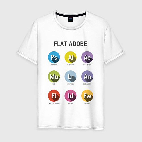 Мужская футболка Flat Adobe / Белый – фото 1