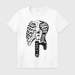Футболка хлопковая мужская Hard rock, цвет: белый