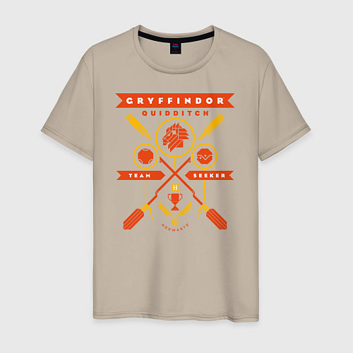 Мужская футболка Gryffindor Quidditch / Миндальный – фото 1