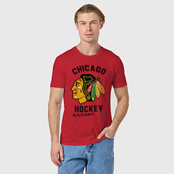 Футболка хлопковая мужская CHICAGO BLACKHAWKS NHL, цвет: красный — фото 2