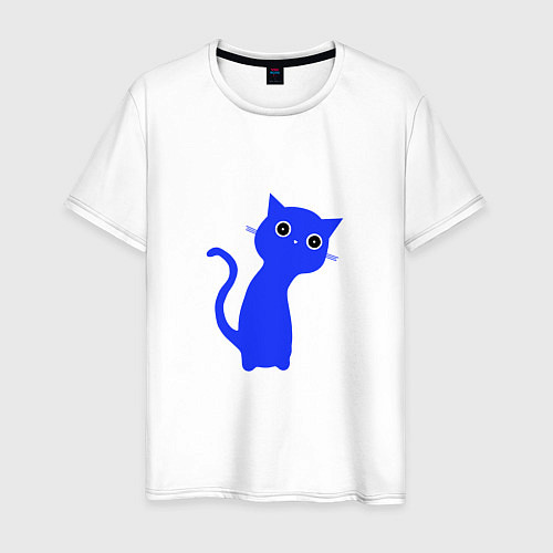 Мужская футболка Котик / Белый – фото 1
