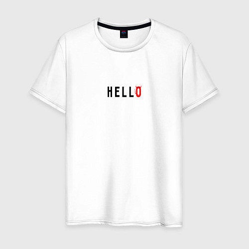 Мужская футболка Hell Hello / Белый – фото 1