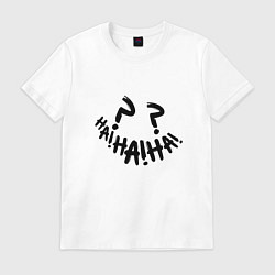 Футболка хлопковая мужская SMILE?, цвет: белый